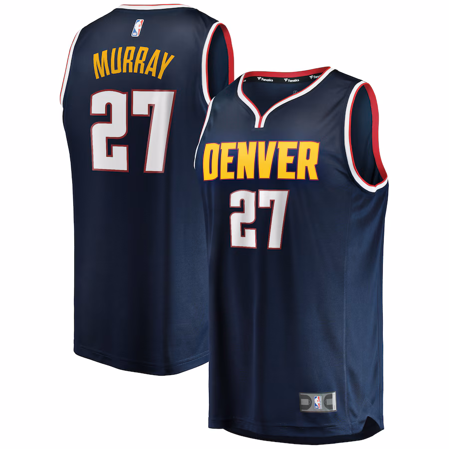 Men's Denver Nuggets Jamal Murray Fanatics Navy 2019/20 Fast Break Replica Player Jersey - Icon Edition
