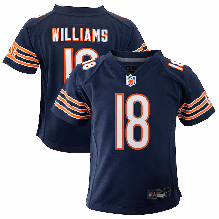 Youth Chicago Bears Caleb Williams Nike Navy Player Game Jersey