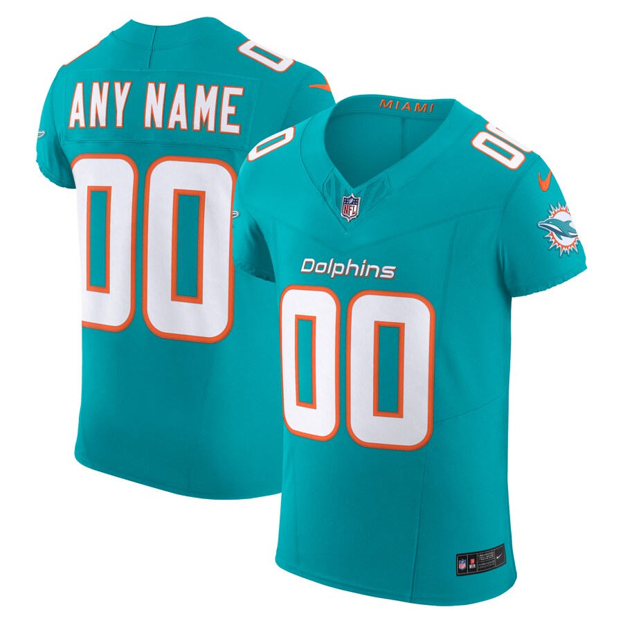 Men's Miami Dolphins Nike Aqua Vapor F.U.S.E. Elite Custom Jersey