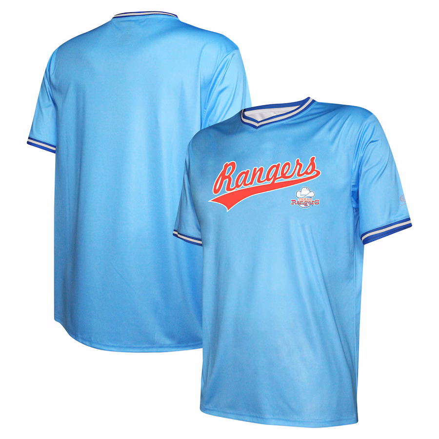 Men's Texas Rangers Stitches Light Blue Cooperstown Collection Team Jersey