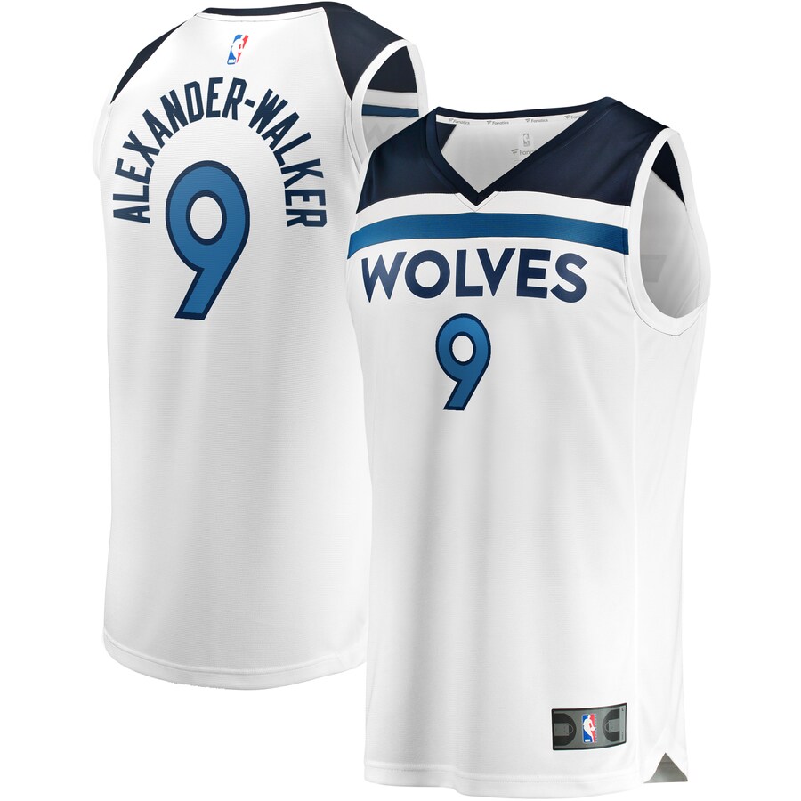 Youth Minnesota Timberwolves Nickeil Alexander-Walker Fanatics White Fast Break Replica Player Jersey - Association Edition