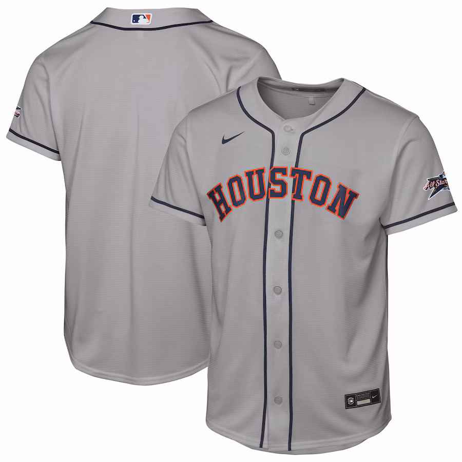 Youth Houston Astros Nike Gray 2025 MLB All-Star Game Road Replica Jersey