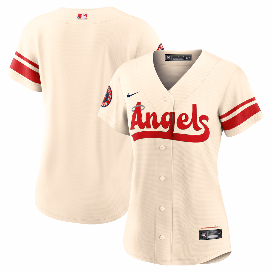 Women's Los Angeles Angels Nike Cream City Connect Replica Team Jersey