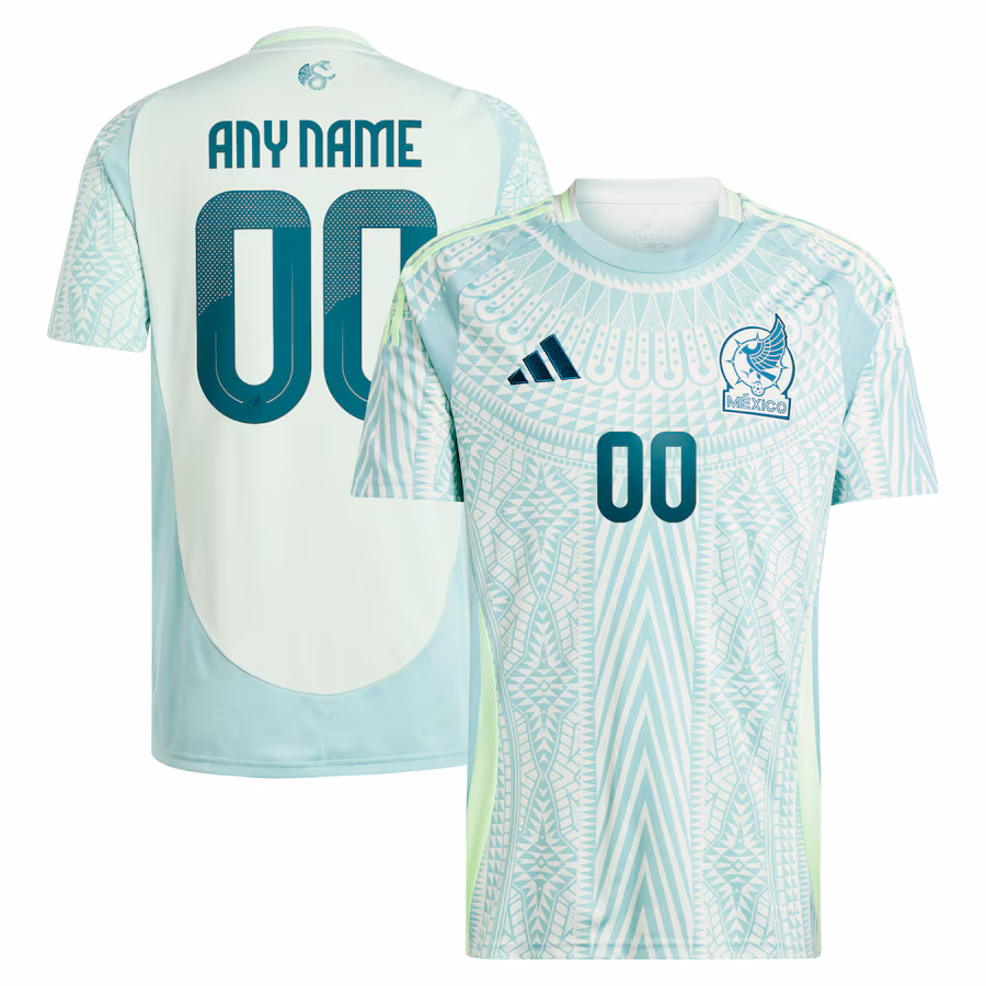 Men's Mexico National Team  adidas Green 2024 Away Replica Custom Jersey