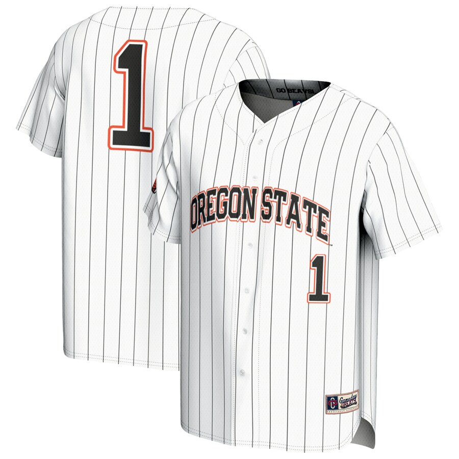 #1 Oregon State Beavers GameDay Greats Youth Lightweight Baseball Fashion Jersey - White