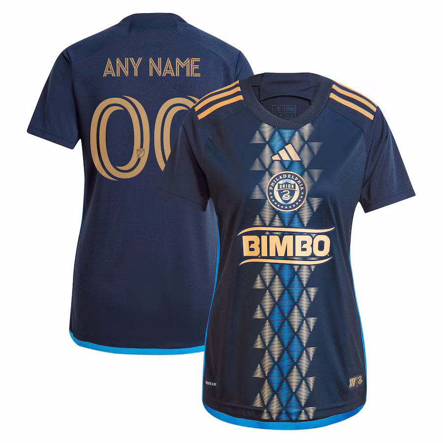 Women's Philadelphia Union  adidas Navy 2024 The XV Kit Replica Custom Jersey
