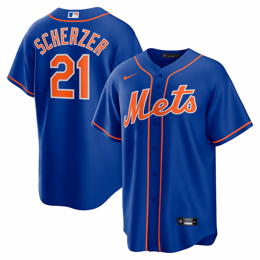 Men's New York Mets Max Scherzer Nike Royal Alternate Replica Player Jersey