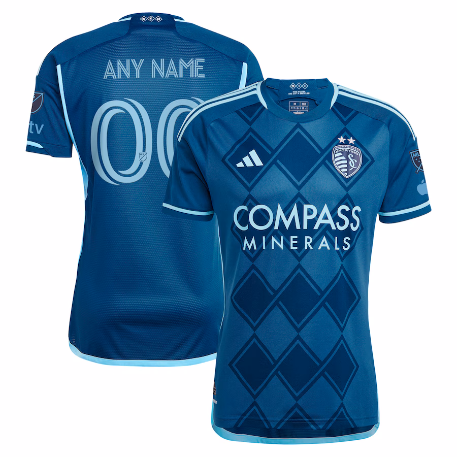 Men's Sporting Kansas City  adidas Navy 2024 Diamonds Our Forever Authentic Custom Jersey