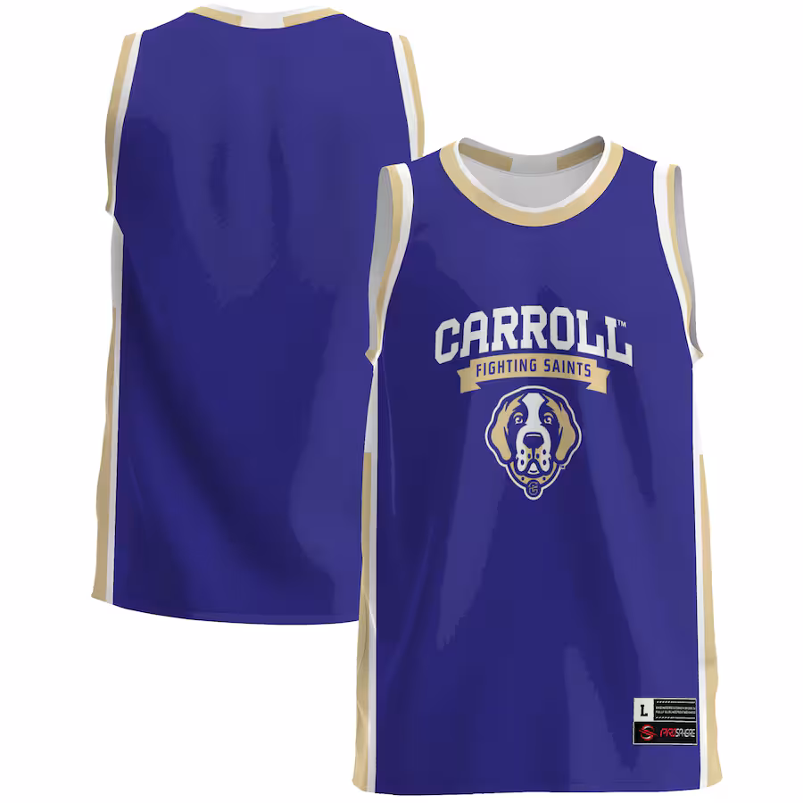 Men's GameDay Greats  Purple Carroll College Fighting Saints  Lightweight Basketball Jersey
