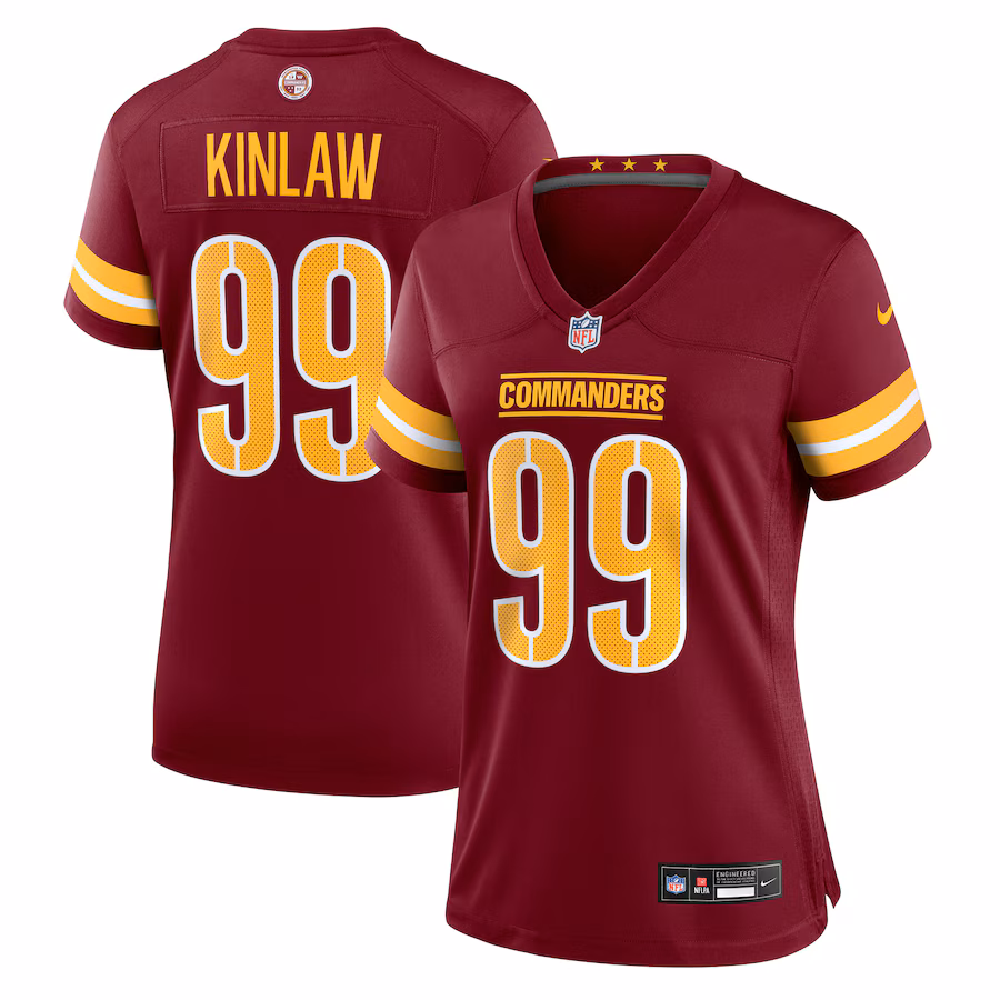 Women's Washington Commanders Javon Kinlaw Nike Burgundy Team Game Jersey