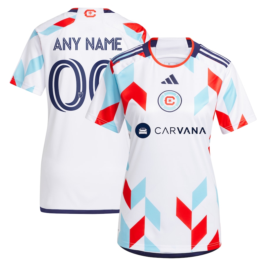 Women's Chicago Fire  adidas White 2024 A Kit For All Replica Custom Jersey