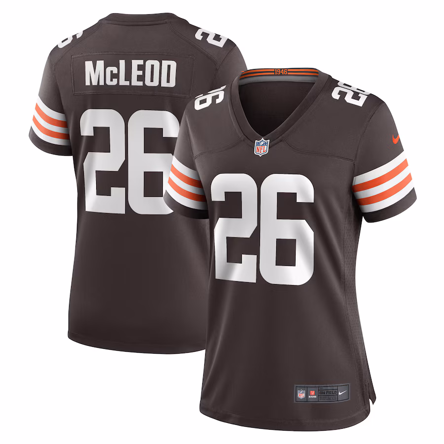 Women's Cleveland Browns Rodney McLeod Nike  Brown Team Game Jersey