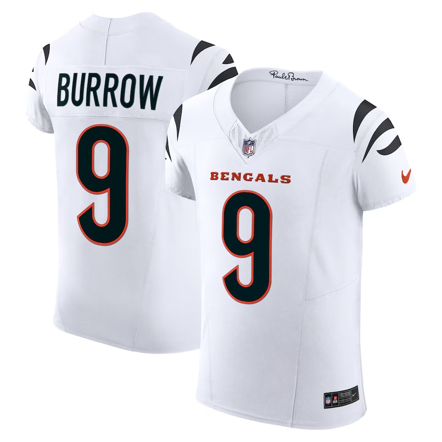 Men's Cincinnati Bengals Joe Burrow Nike White  Vapor F.U.S.E. Elite Jersey