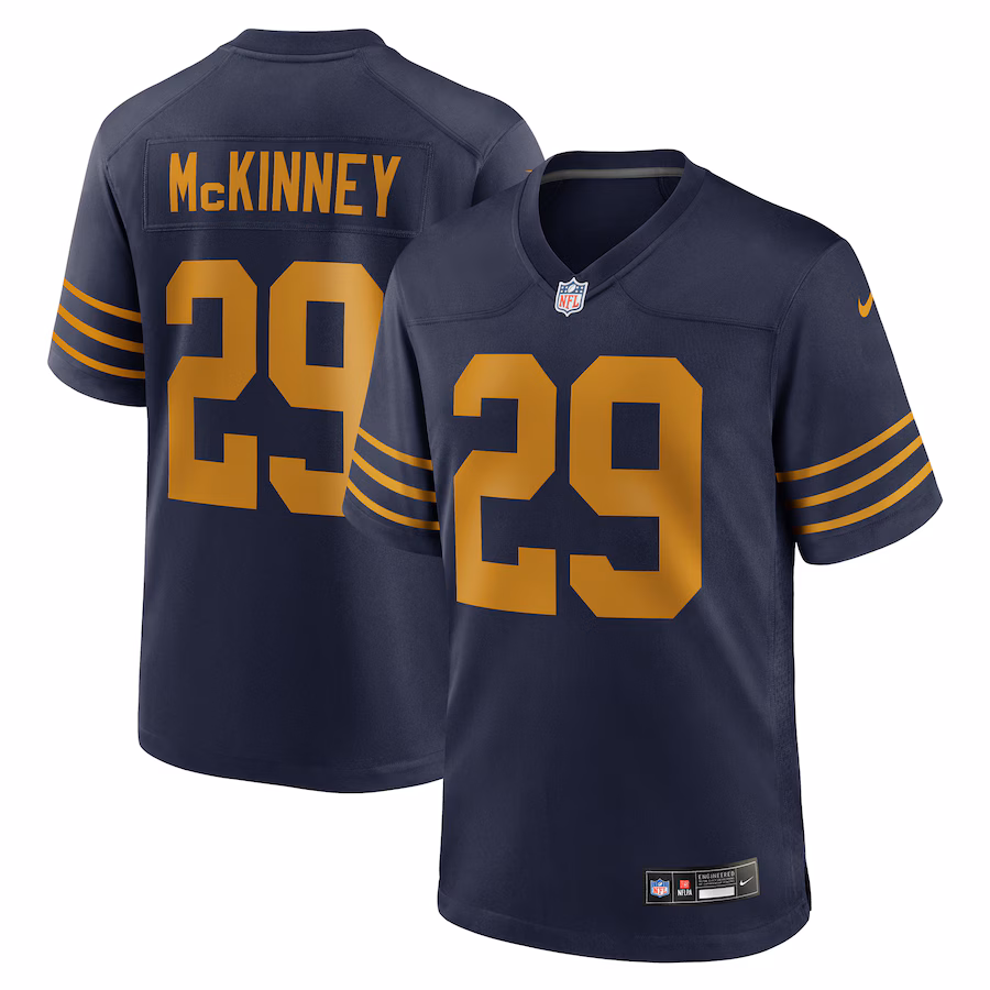 Men's Green Bay Packers Xavier McKinney Nike Navy The 1923 Classic Game Jersey