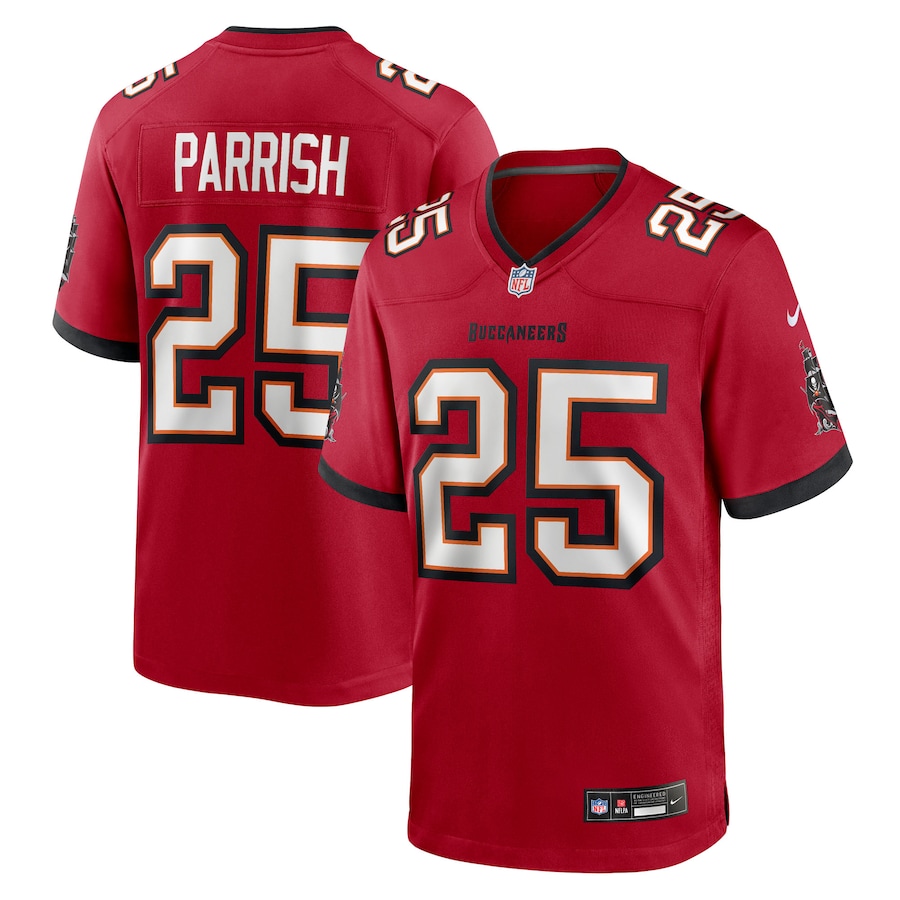Men's Tampa Bay Buccaneers Jacob Parrish Nike Red Team Game Jersey