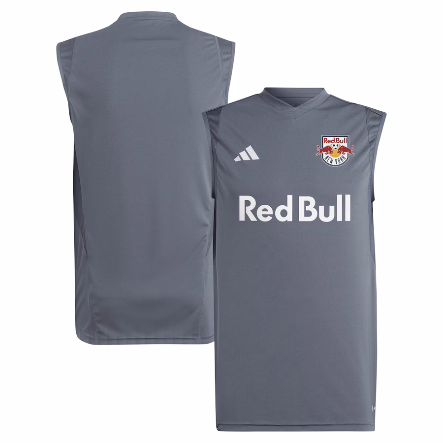 Men's New York Red Bulls adidas Gray 2024 Sleeveless Training Jersey