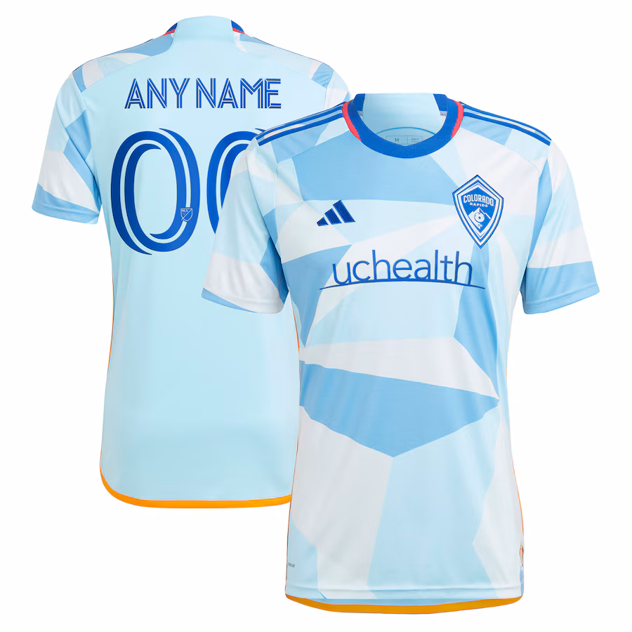 Men's Colorado Rapids adidas Light Blue 2023 New Day Kit Replica Custom Jersey