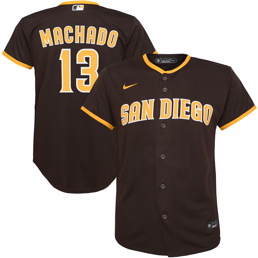 Youth San Diego Padres Manny Machado Nike Brown Alternate Replica Player Jersey