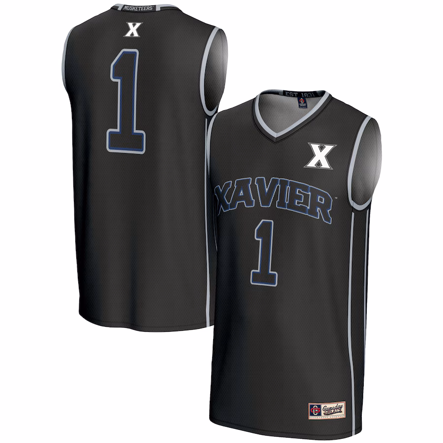 Unisex GameDay Greats #1 Black Xavier Musketeers Lightweight Basketball Jersey