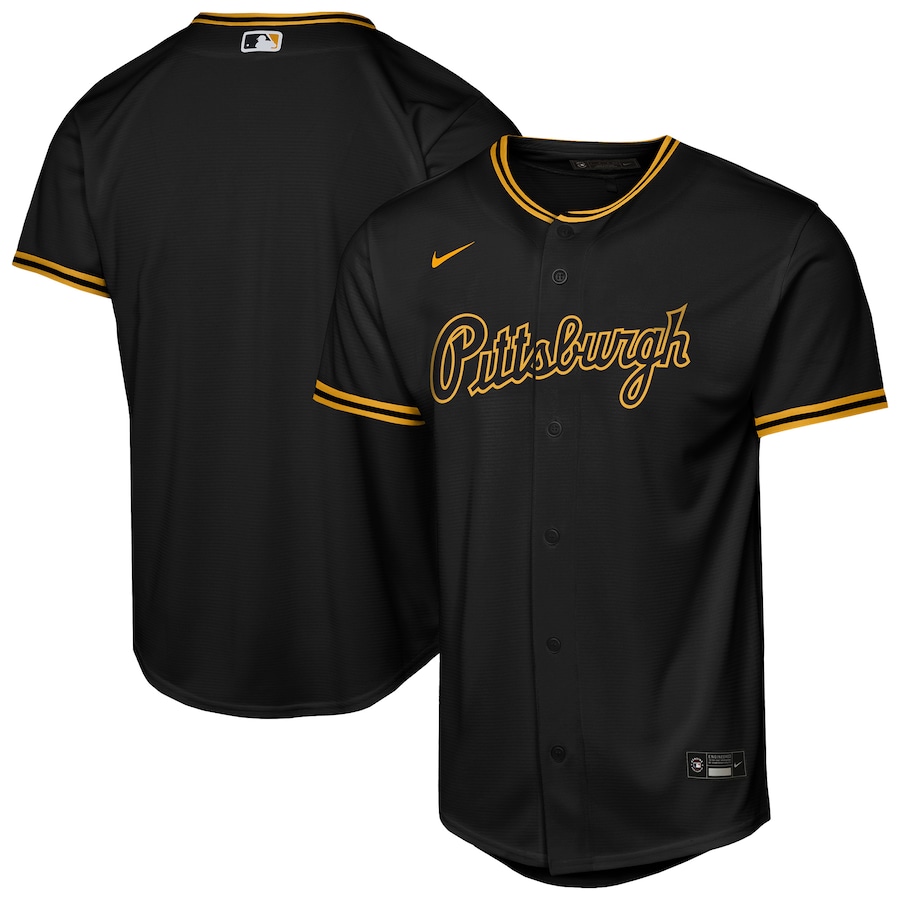 Youth Pittsburgh Pirates Nike Black Alternate 2 Replica Jersey