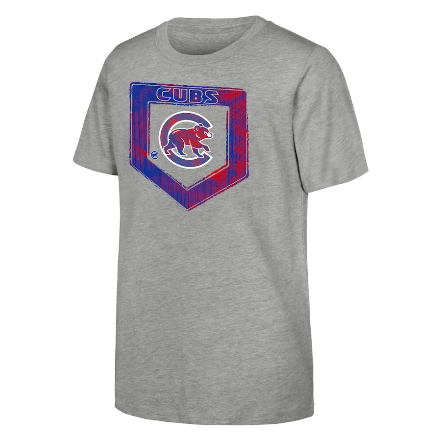 Youth Chicago Cubs Heather Gray Stolen Base T-Shirt