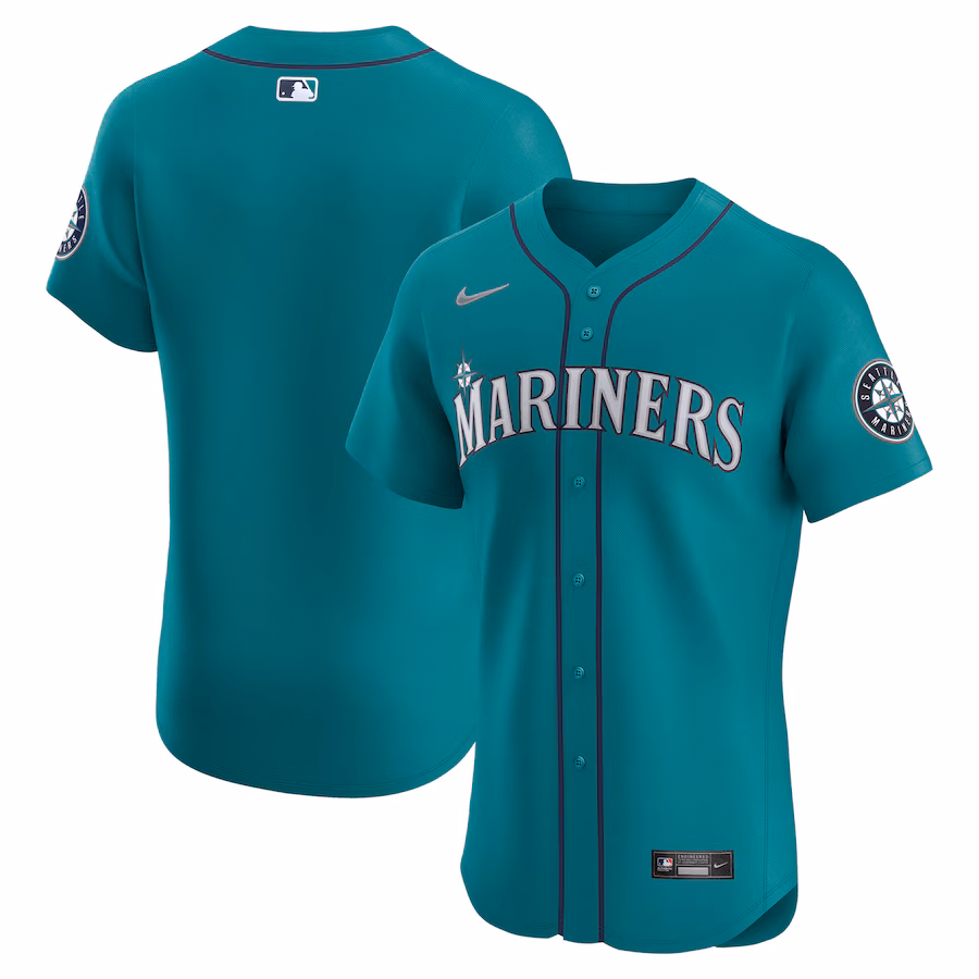 Men's Seattle Mariners Nike Aqua Alternate Elite Jersey