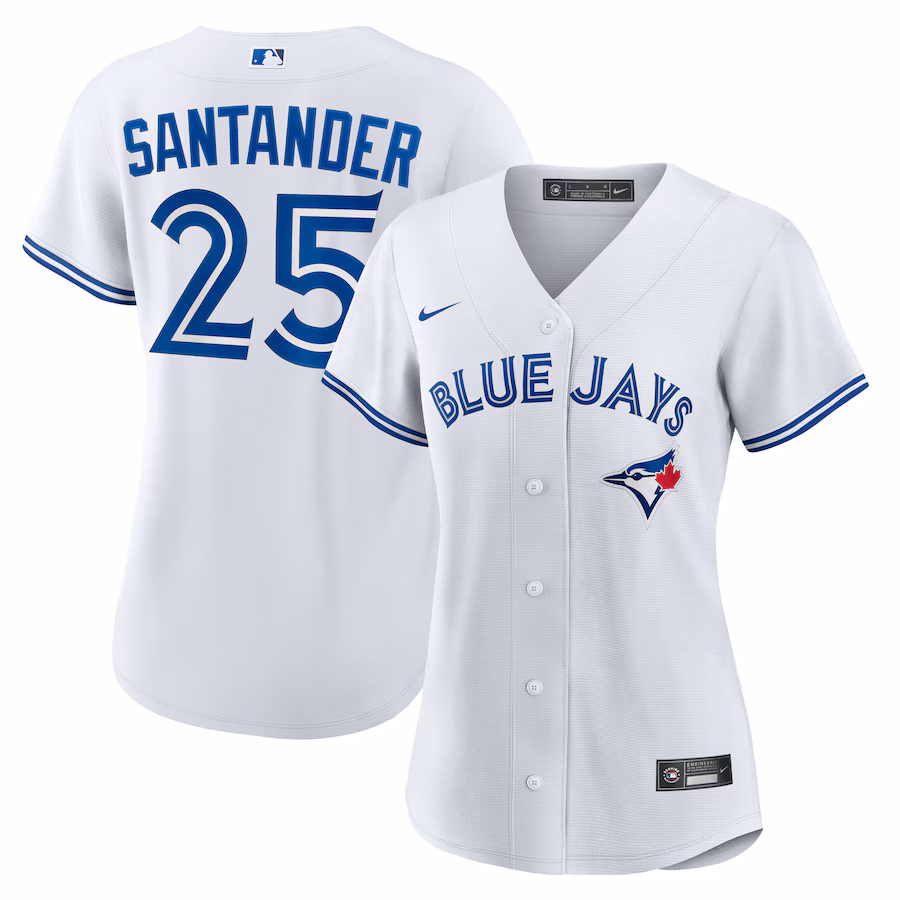 Women's Toronto Blue Jays Anthony Santander Nike White Home Replica Jersey
