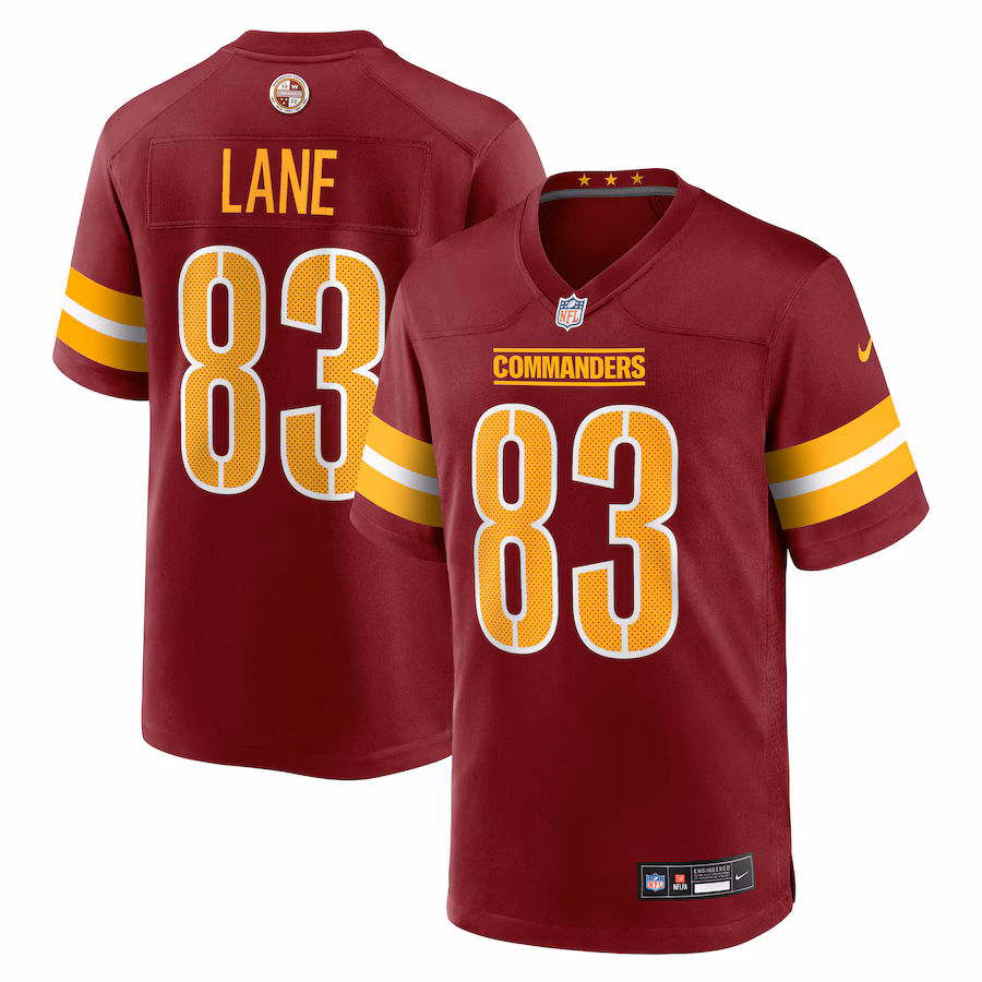 Men's Washington Commanders Jaylin Lane Nike Burgundy Team Game Jersey
