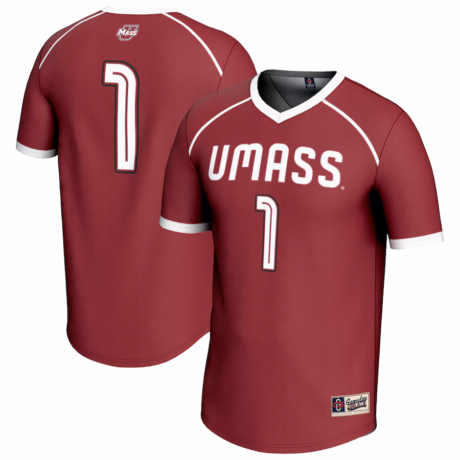 Youth GameDay Greats #1 Maroon UMass Minutemen Lightweight Women's Lacrosse Fashion Jersey
