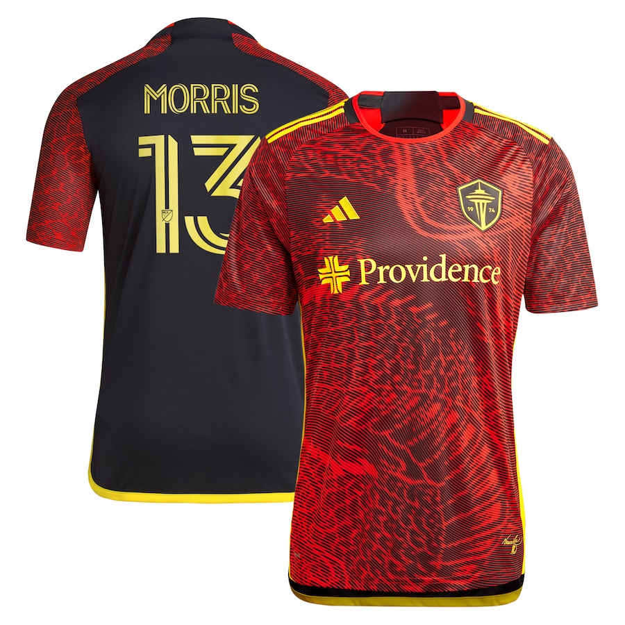 Men's Seattle Sounders FC Jordan Morris adidas Red 2024 The Bruce Lee Kit Replica Player Jersey
