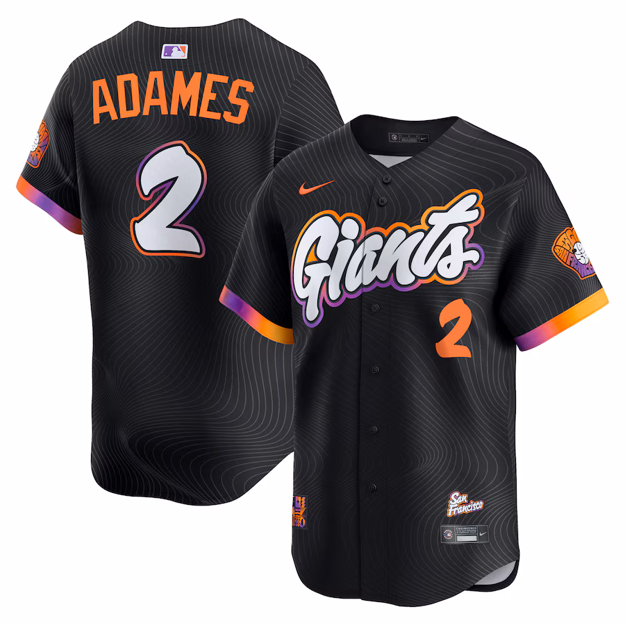 Men's San Francisco Giants Willy Adames Nike Black 2025 City Connect Limited Jersey