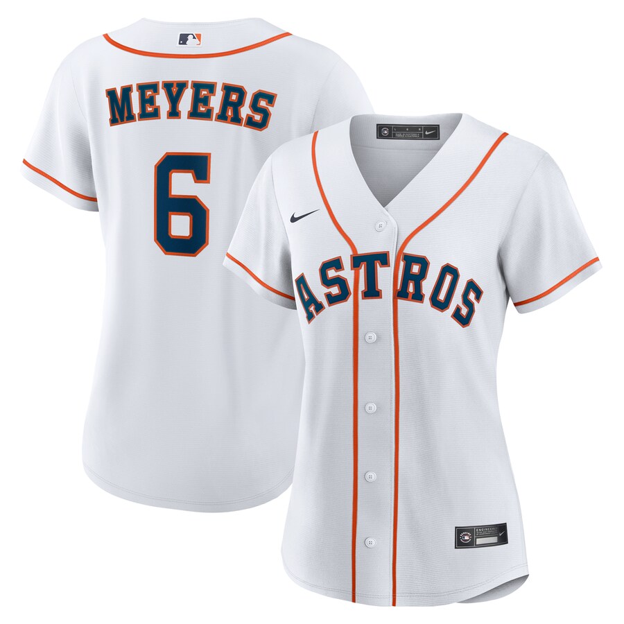 Women's Houston Astros Jake Meyers Nike White Home Replica Jersey