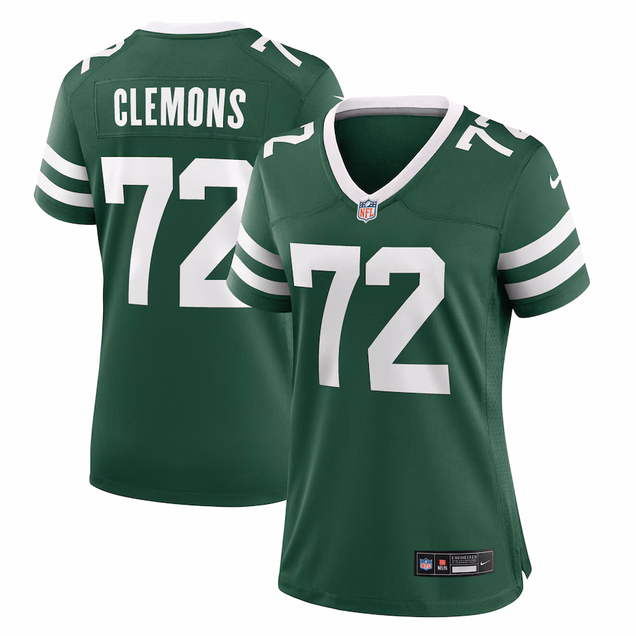 Women's New York Jets Micheal Clemons Nike Legacy Green Team Game Jersey