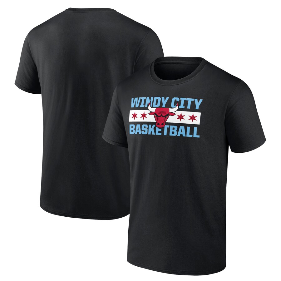 Men's Chicago Bulls  Black Hometown Collection Windy City T-Shirt
