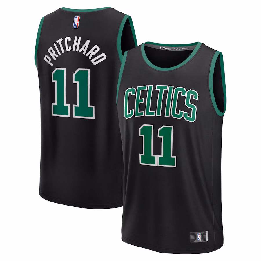 Men's Boston Celtics Payton Pritchard Fanatics Black Fast Break Replica Player Jersey - Statement Edition