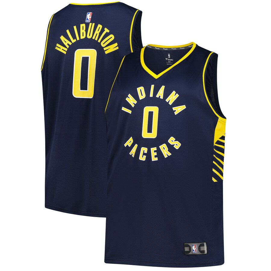 Men's Indiana Pacers Tyrese Haliburton Fanatics Navy Big & Tall Fast Break Jersey - Icon Edition