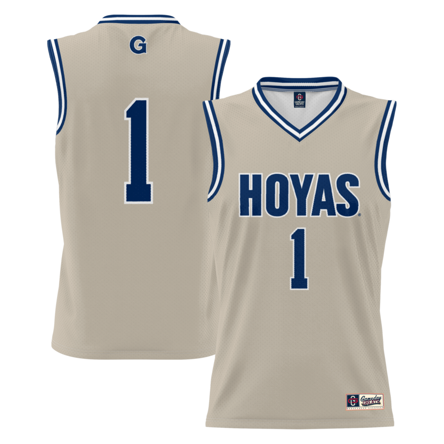 Youth GameDay Greats #1 Gray Georgetown Hoyas Lightweight Basketball Jersey