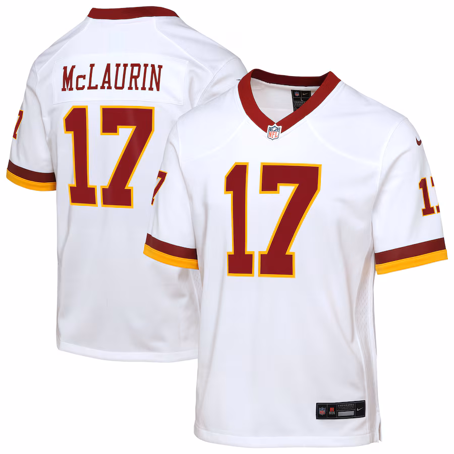 Youth Washington Commanders Terry McLaurin Nike White Game Super Bowl Era Jersey