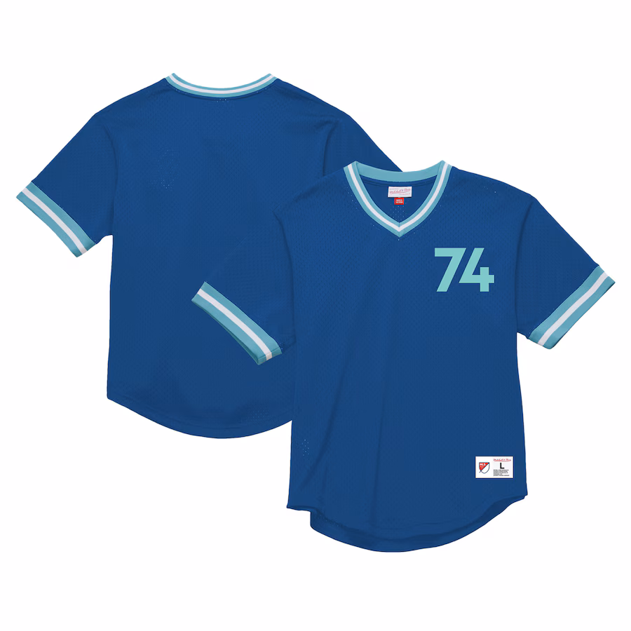 Men's Seattle Sounders FC Mitchell & Ness Blue Mesh Fashion Jersey