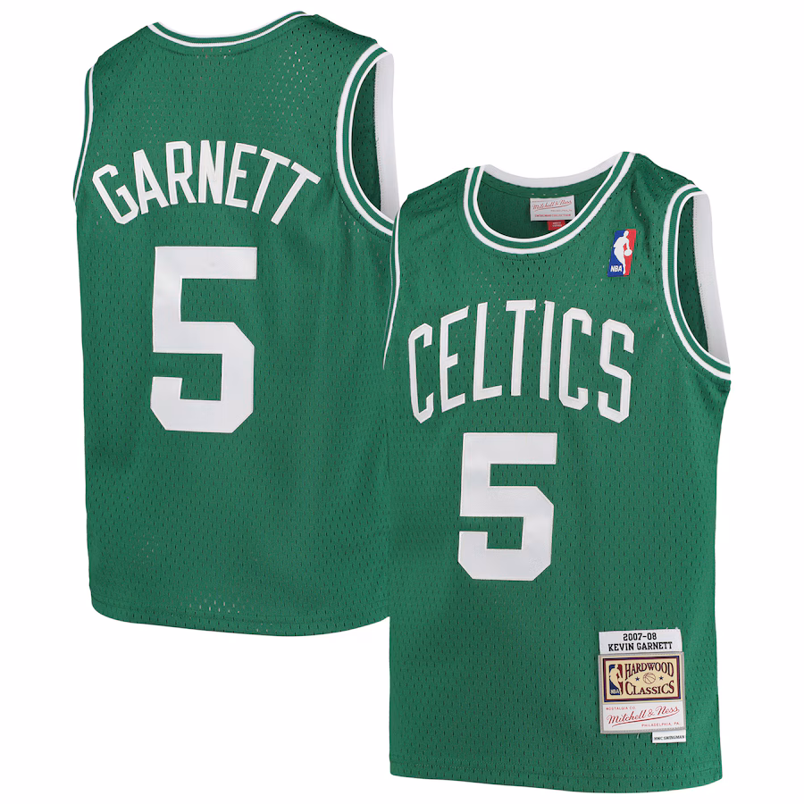 Youth Boston Celtics Kevin Garnett Mitchell & Ness Kelly Green 2007/08 Hardwood Classics Swingman Jersey