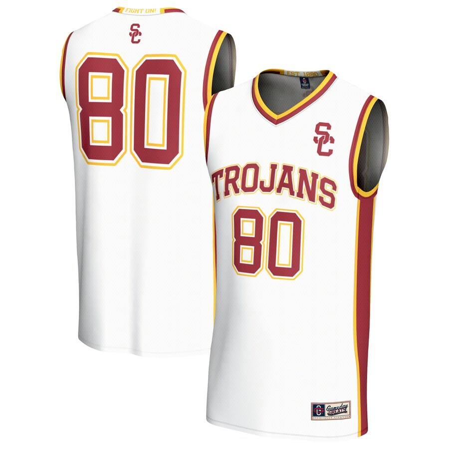 Youth GameDay Greats #80 White USC Trojans Lightweight Basketball Fashion Jersey