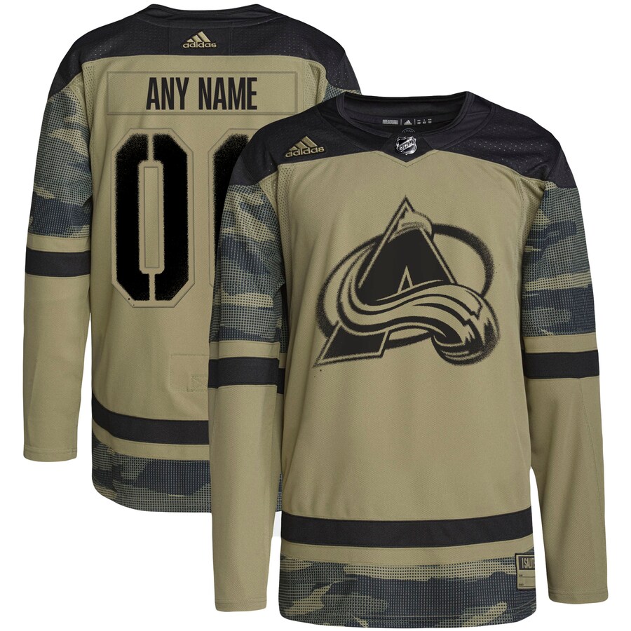 Men's Colorado Avalanche adidas Camo Military Appreciation Team Authentic Custom Practice Jersey