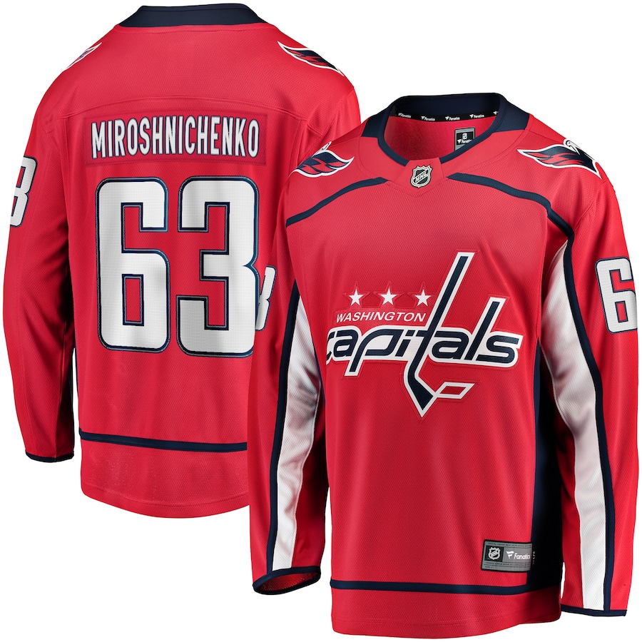 Men's Washington Capitals Ivan Miroshnichenko Fanatics Red Home Premier Breakaway Player Jersey