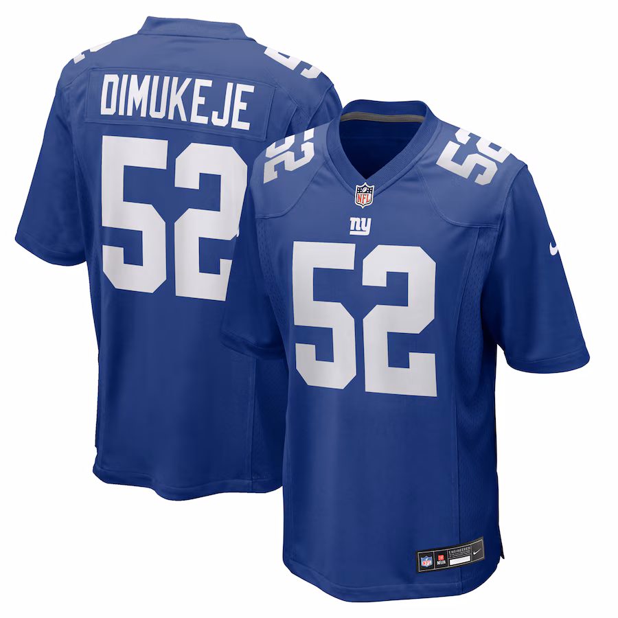 Men's New York Giants Victor Dimukeje Nike Royal Team Game Jersey