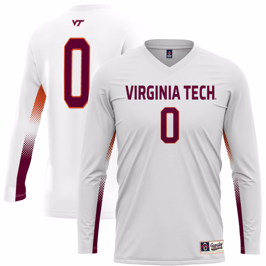 #0 Virginia Tech Hokies GameDay Greats Unisex Lightweight Volleyball Jersey - White