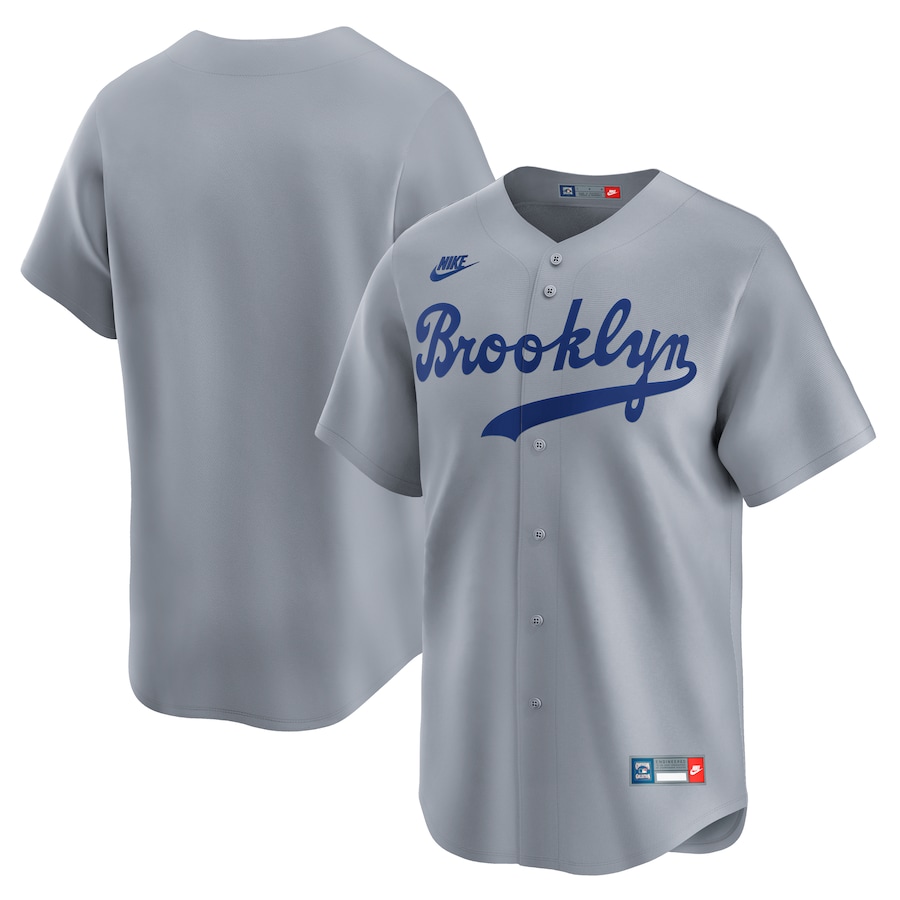 Men's Brooklyn Dodgers Nike White Throwback Cooperstown Collection Limited Jersey