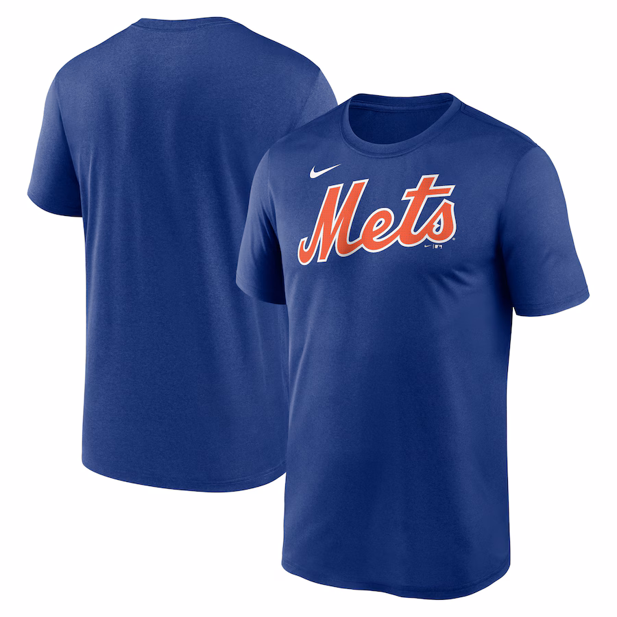 Men's New York Mets Nike Royal Legend Fuse Wordmark T-Shirt