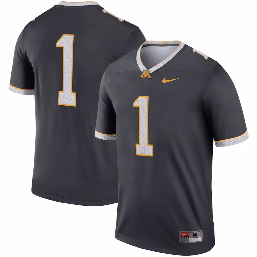 Men's Nike Gray #1 Minnesota Golden Gophers Legend Alternate Jersey