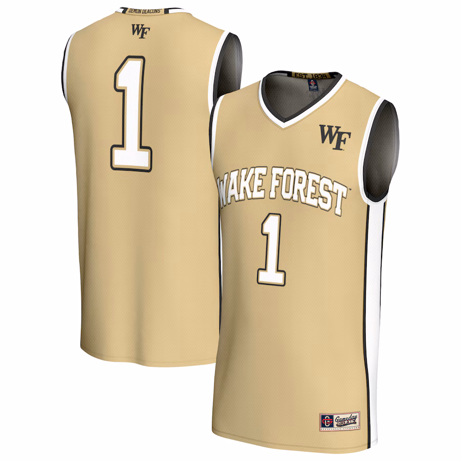 Unisex GameDay Greats #1 Gold Wake Forest Demon Deacons Lightweight Basketball Fashion Jersey