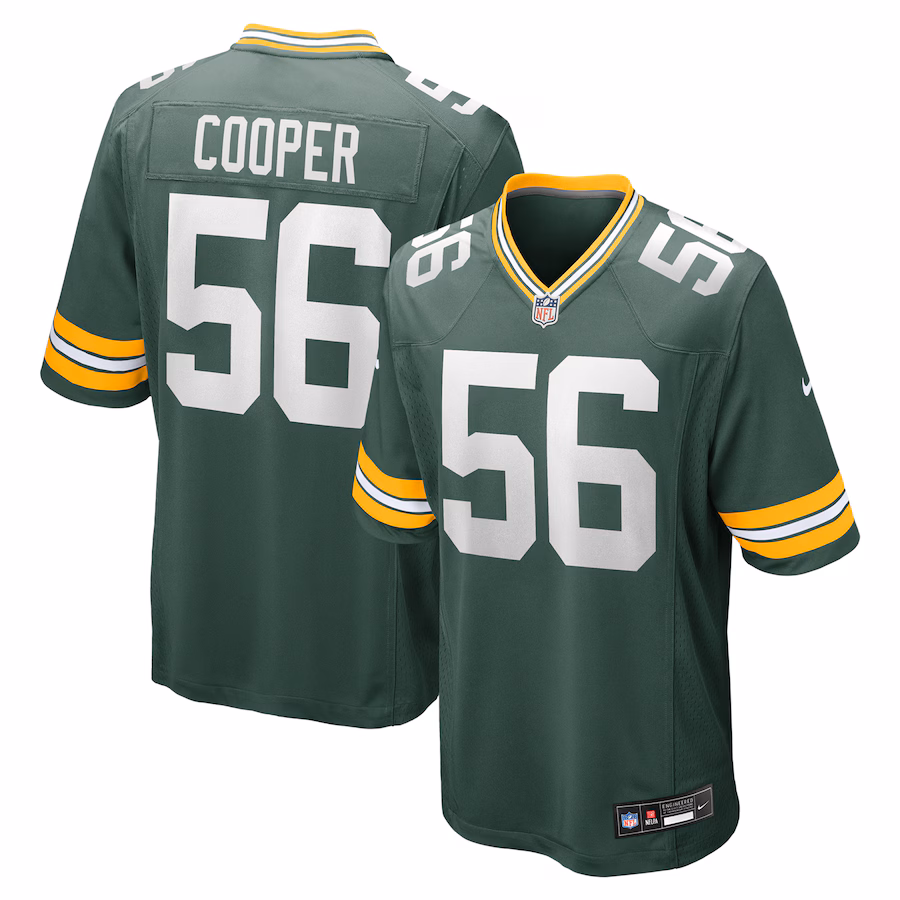 Men's Green Bay Packers Edgerrin Cooper Nike  Green  Game Jersey